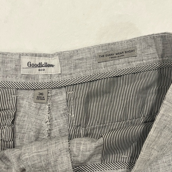 Goodfellow & Co Men’s 36 Every Wear Linen Blend Shorts 7" Inseam Gray - Picture 4 of 8